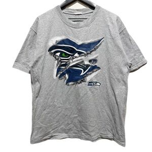 Vintage 2000s Seattle Seahawks NFL Textured Graphic Tee T-shirt